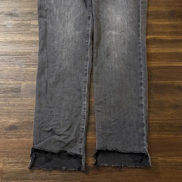 Express Black Straight Ankle High Rise Ultra Hyper Stretch Jeans Medium Long - Picture 5 of 9